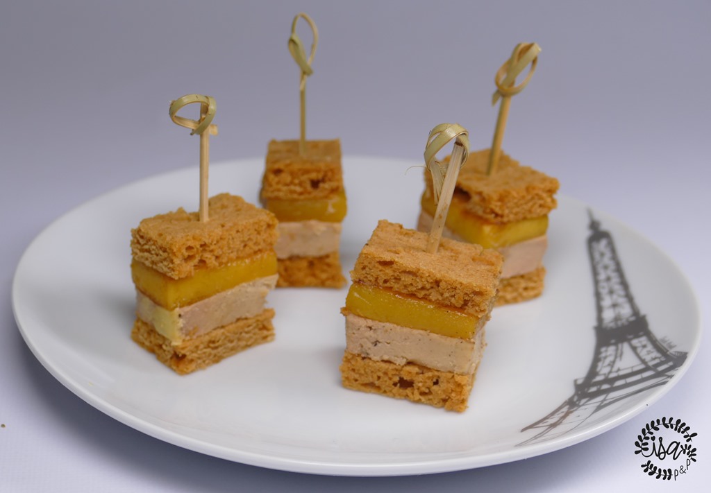 Canapé de pain d'épices, foie gras et mangue - Isa popote et papote