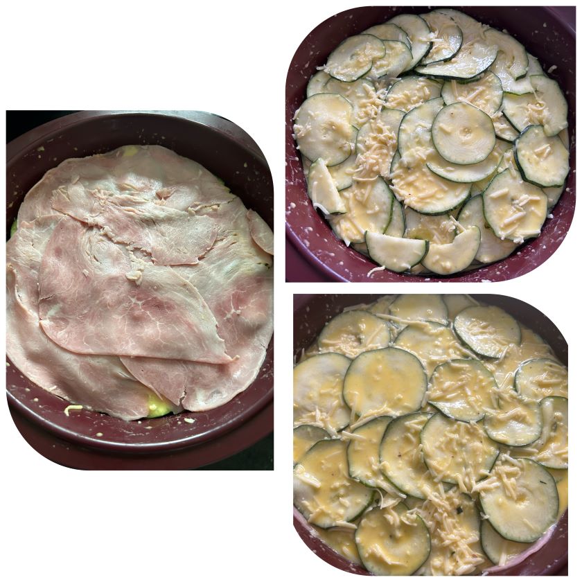 Gâteau invisible aux courgettes et jambon Isa popote et papote