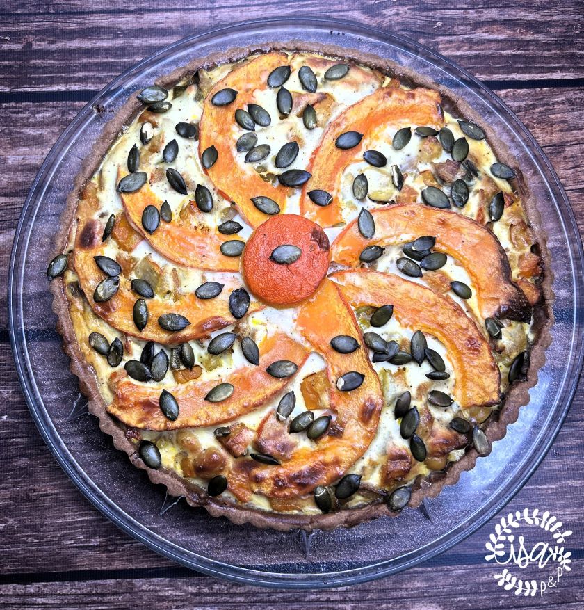 Quiche au potimarron et pois chiches