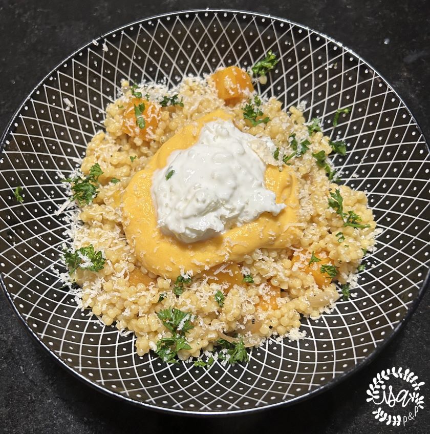 Risotto de perles de coucous et burrata